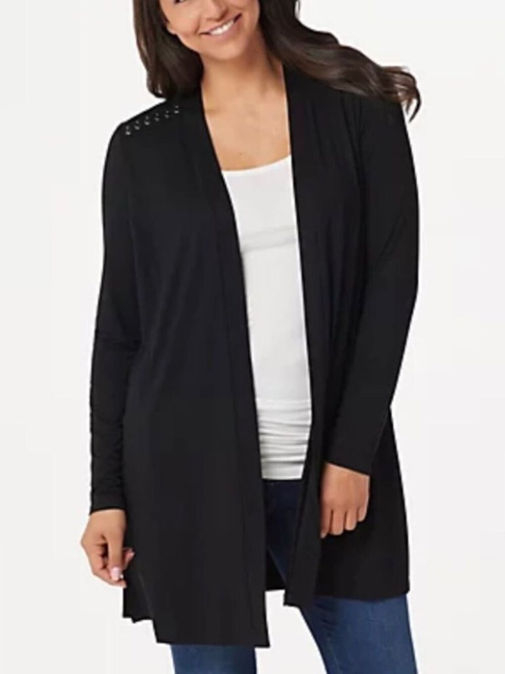 Denni Basso Soft Touch Duster Cardigan with Rivets